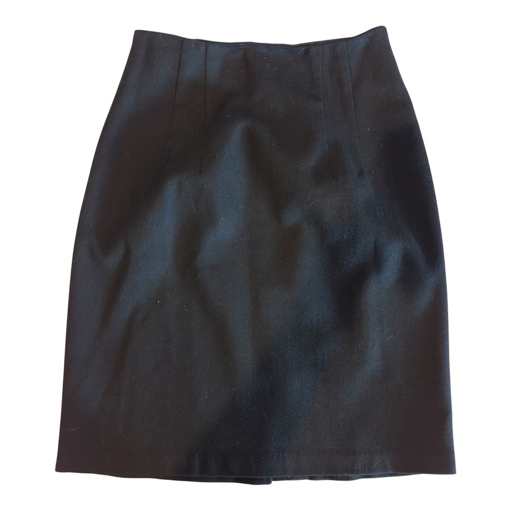 Savannah Black 100%‎ Wool Pencil Skirt Vintage Made in USA Size 4 20224